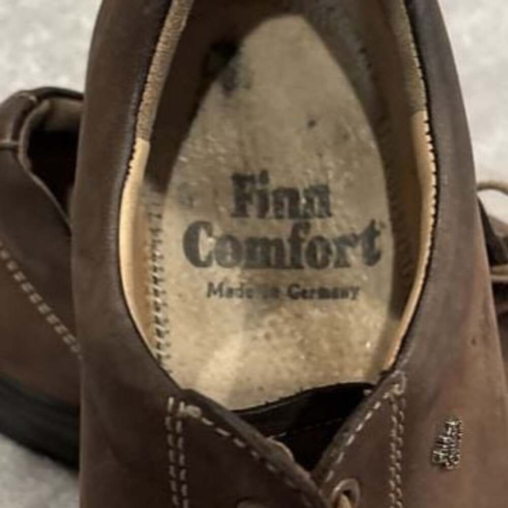 Finn Comfort Soho Brown Leather Cap Toe Lace‎ Up Sneaker Shoe Womens EU 37 US 6 - Picture 2 of 7